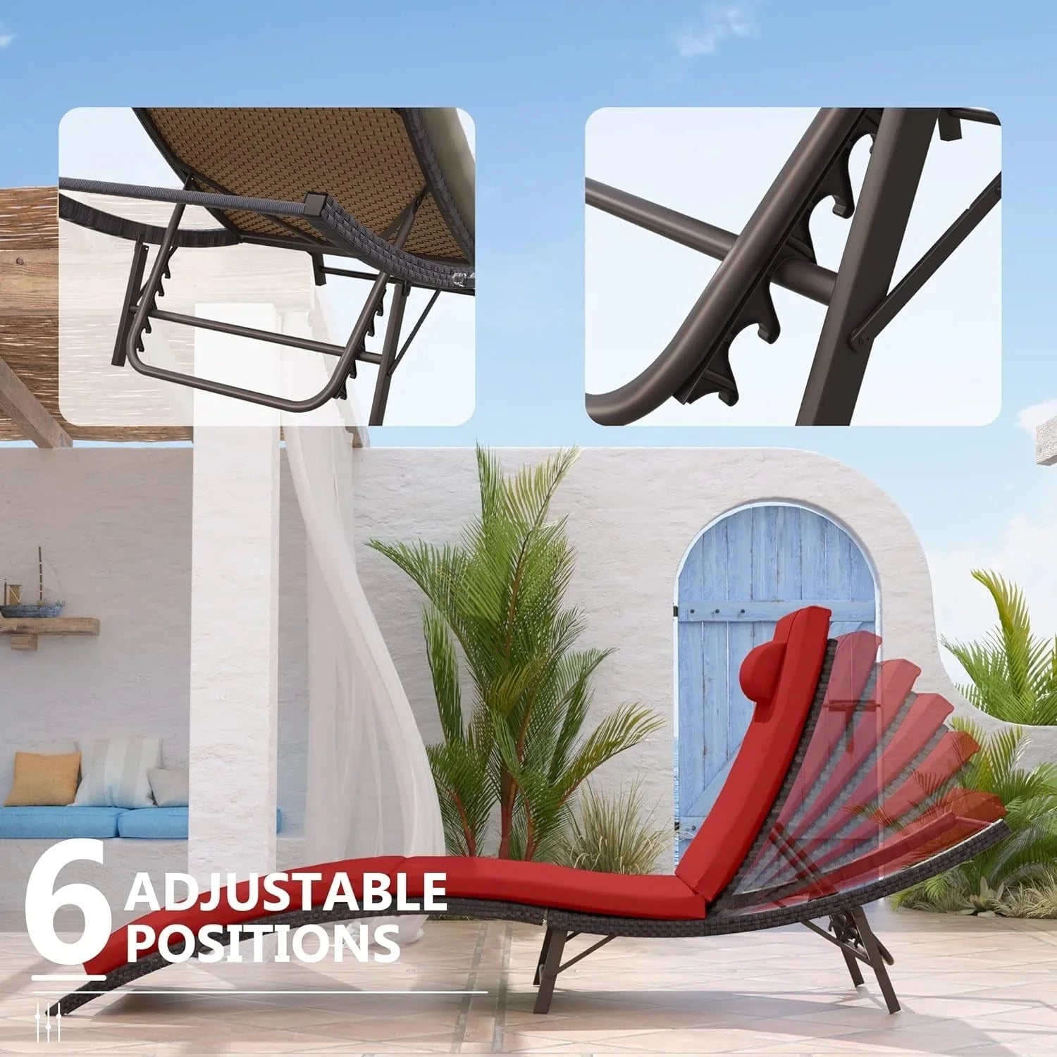 Ensemble de 3 chaises longues d'extérieur Kullavik