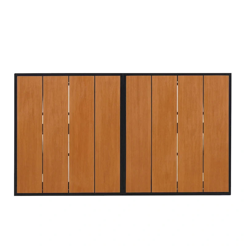 Ensemble de salle à manger d'extérieur extensible 7 pièces avec table extensible et 6 fauteuils