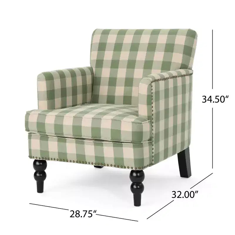 Fauteuil club contemporain Harrison Christopher Knight Home en tissu avec garniture cloutée