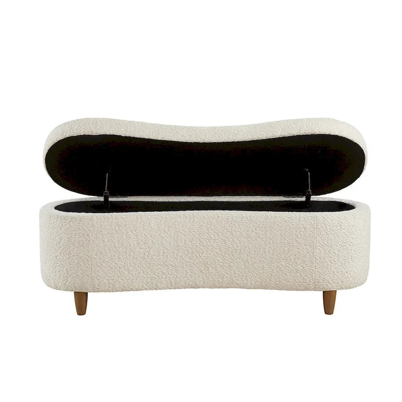 Banc de rangement rabattable INK+IVY Bailey Taupe Boucle