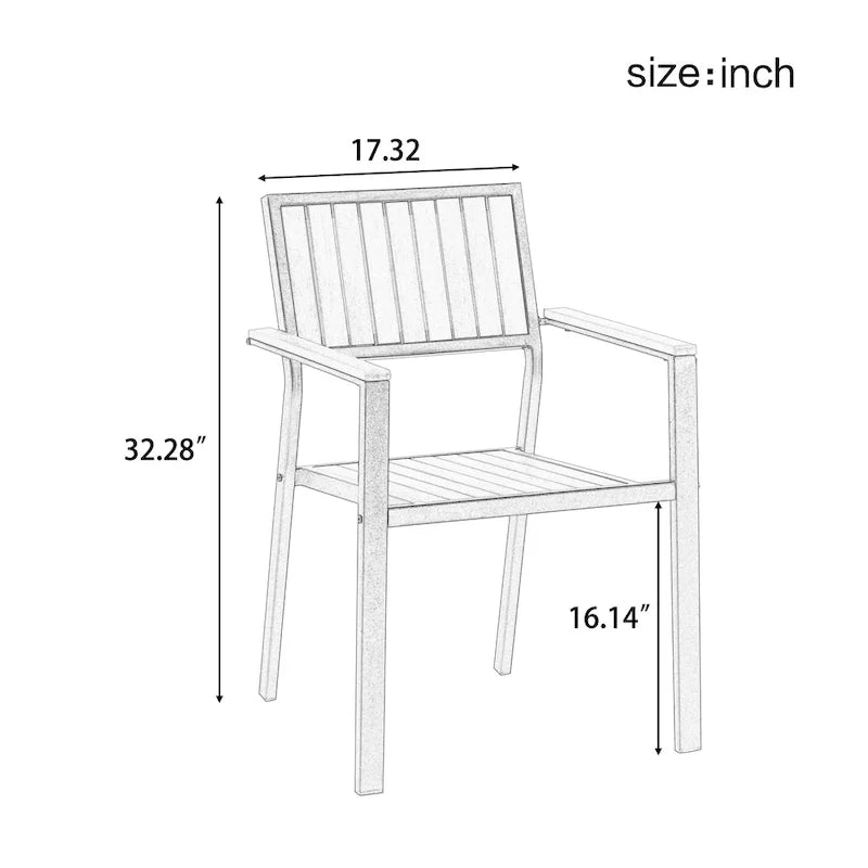 Ensemble de salle à manger d'extérieur extensible 7 pièces avec table extensible et 6 fauteuils
