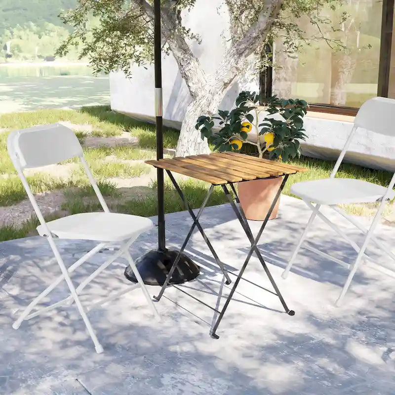 Chaise pliante en plastique, lot de 10, capacité de 158 kg pour événements, bureau, mariage, fête, pique-nique, cuisine, salle à manger