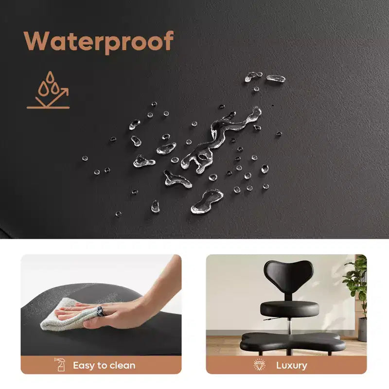 Chaise de bureau ergonomique Pinmoco Criss Cross, Chaise de méditation réglable en hauteur, Pivotante à 360°, Support lombaire, Chaise de travail et de bureau, Chaise TDAH