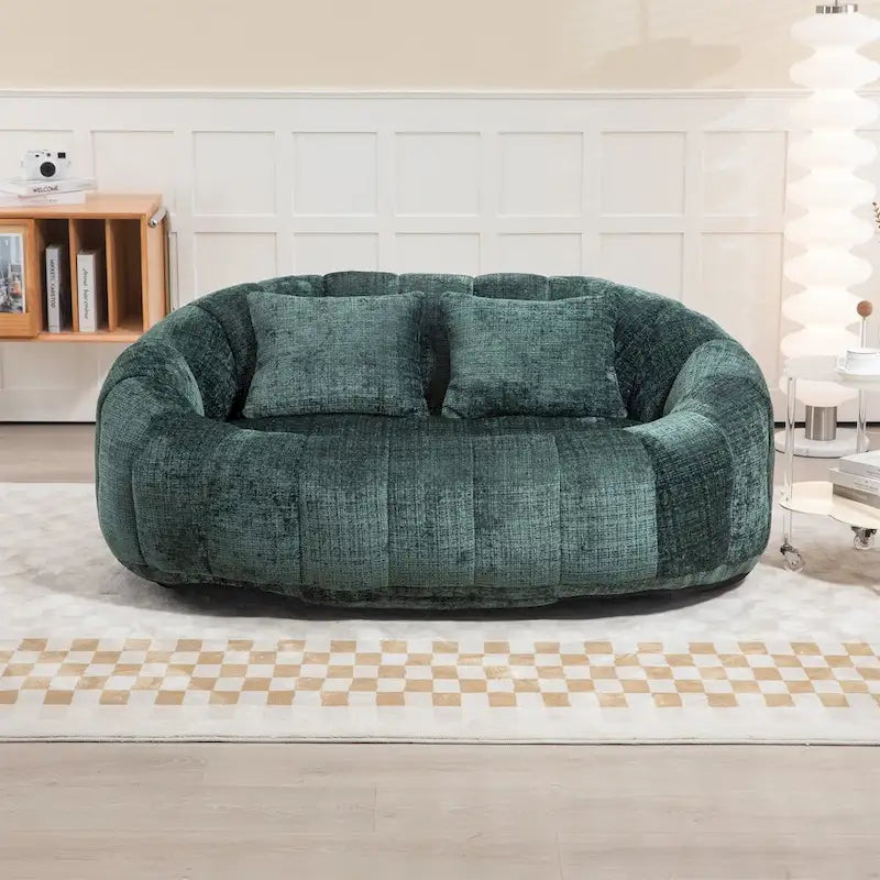 Fauteuil poire paresseux en chenille