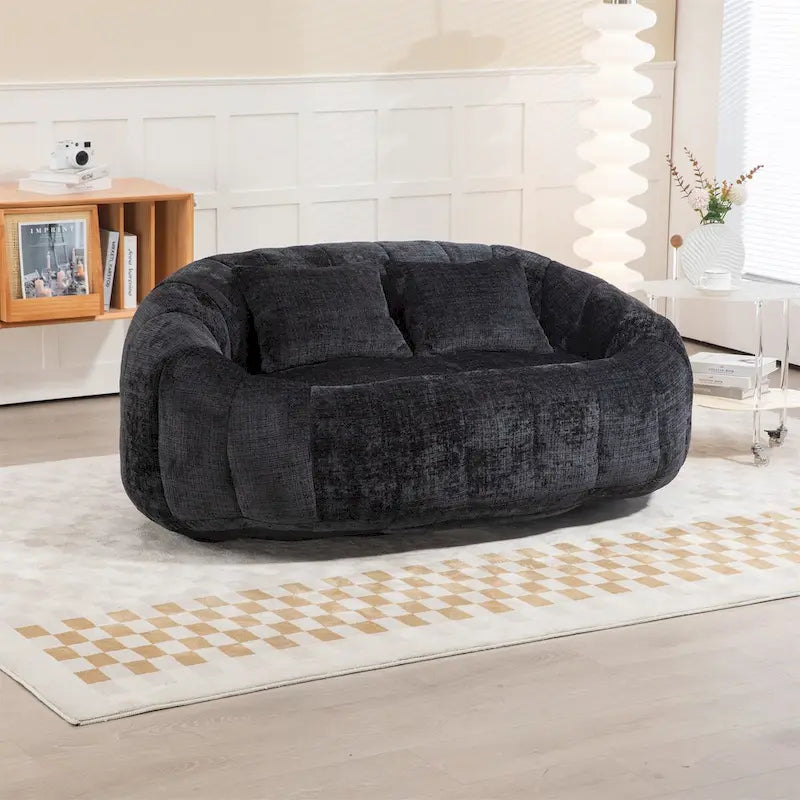 Fauteuil poire paresseux en chenille