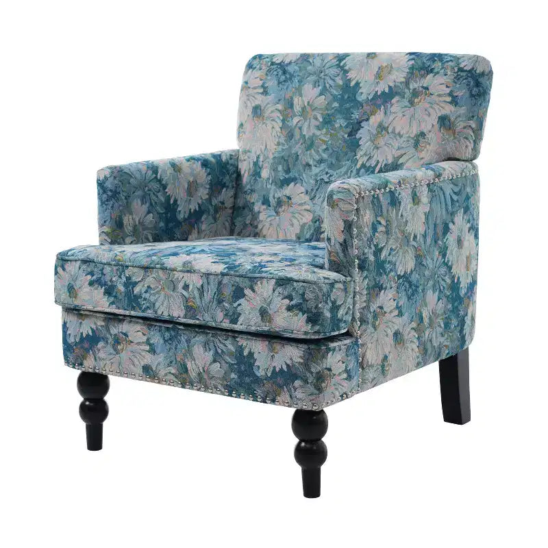 Fauteuil club contemporain Harrison Christopher Knight Home en tissu avec garniture cloutée
