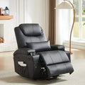 Fauteuil inclinable électrique Bestier de 88 cm avec fonction de levage, massage et chauffage, en similicuir, avec poches latérales et porte-gobelets