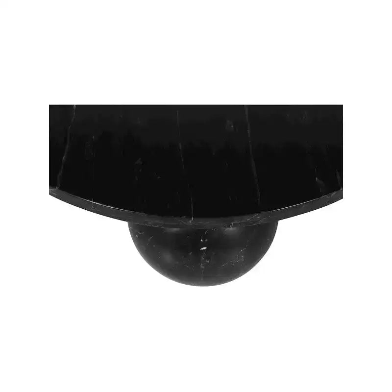 Table basse ronde en marbre avec pieds sphériques, multicolore, 4-6 places