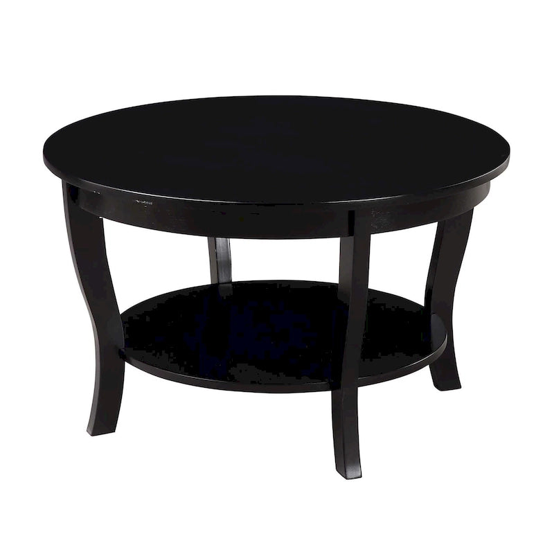Table basse ronde avec étagère American Heritage de Convenience Concepts