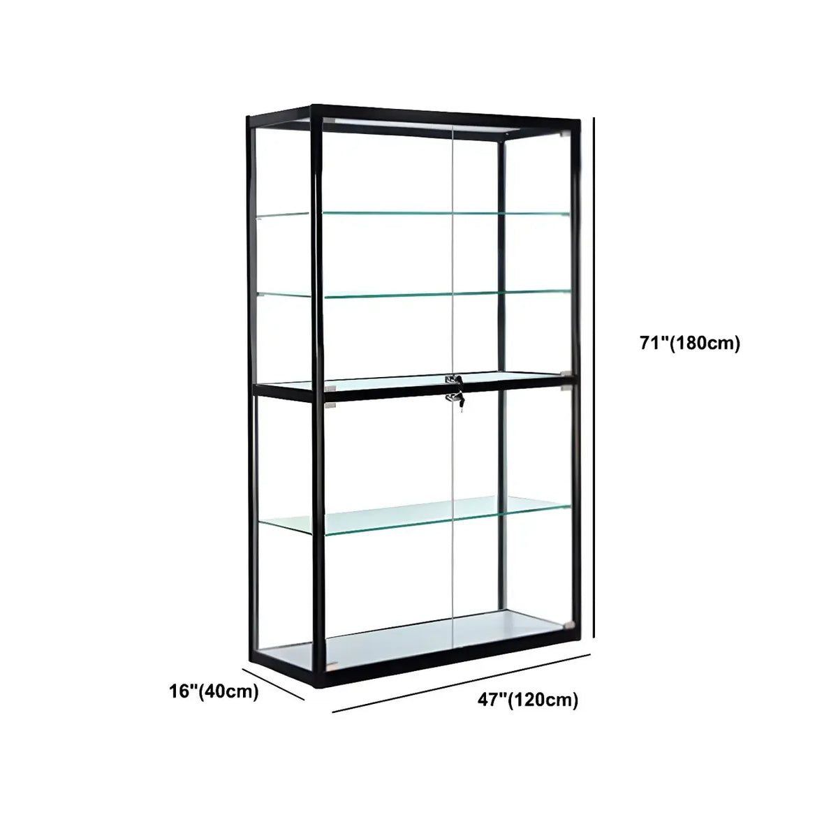 Vitrine rectangulaire contemporaine en verre noir