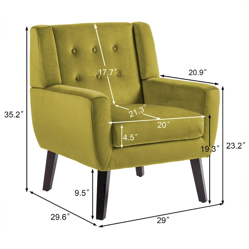 Lot de 2 fauteuils de salon en velours avec accoudoirs