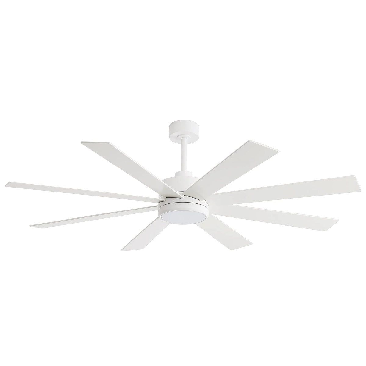 Ventilateur de plafond de 65 pouces à 8 pales noires avec lumière LED et télécommande