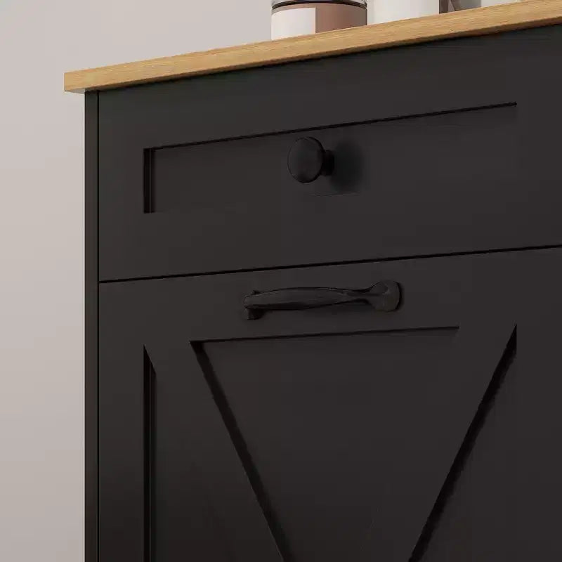 Meuble de salle de bain HOMCOM avec panier à linge basculant, 2 paniers amovibles et 2 tiroirs