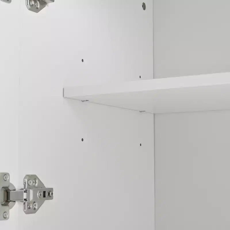 Garde-manger de cuisine autoportant 77H, armoire de rangement de style ferme avec étagères réglables, étagères de porte, tiroirs et casiers à vin - ModernLuxe