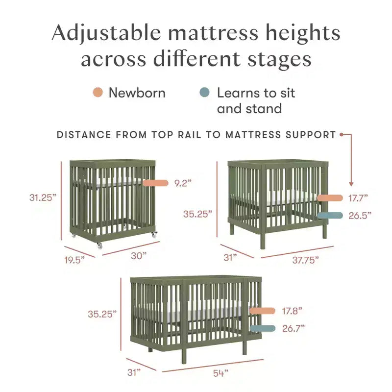 Lit de bébé convertible Babyletto Pogo 8-en-1 avec kits de conversion toutes étapes