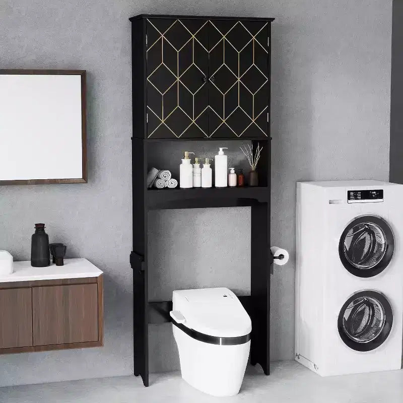 Meuble de rangement pour WC, étagère WC.