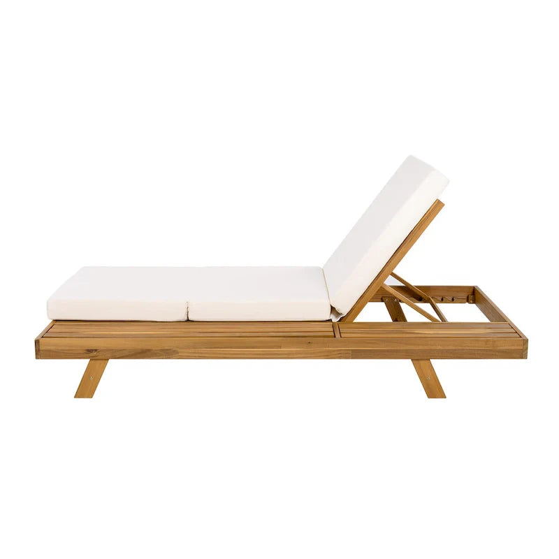 Christopher Knight Home - Ensemble de 2 chaises longues Michael en acacia pour l'extérieur