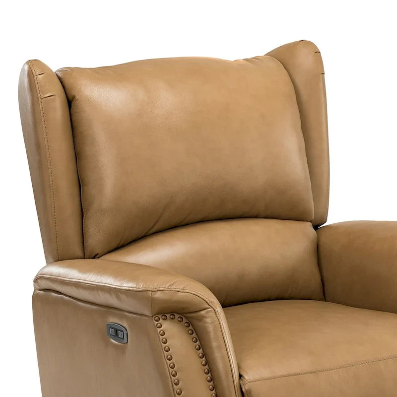 Fauteuil inclinable électrique Eduardo en cuir véritable avec port USB (ensemble de 2)
