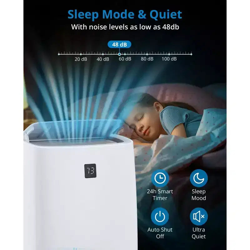 Climatiseur portable 14 000 BTU, Climatiseur avec télécommande, Fonctions Froid, Ventilateur et Déshumidificateur, Mode Veille/Minuterie 24h, Refroidit 65 m²