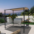 Abri barbecue en acier avec auvent, 1,5 x 2,4 m
