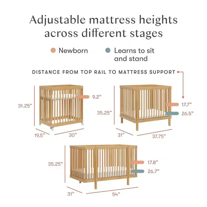 Lit de bébé convertible Babyletto Pogo 8-en-1 avec kits de conversion toutes étapes
