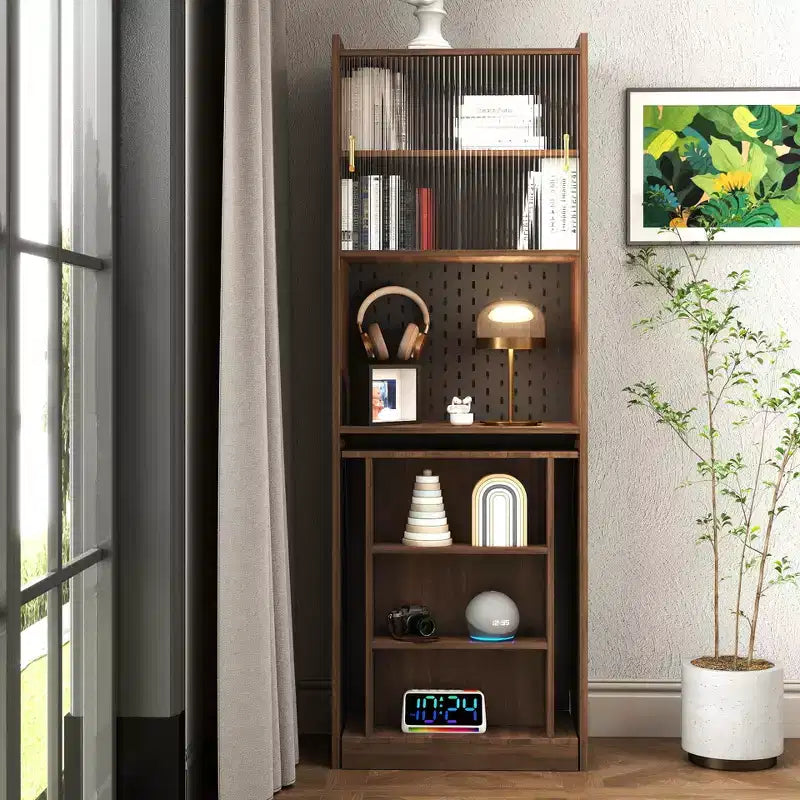 Table d'étude pliante moderne en bois GDFStudio Sinclair 36 avec rangement