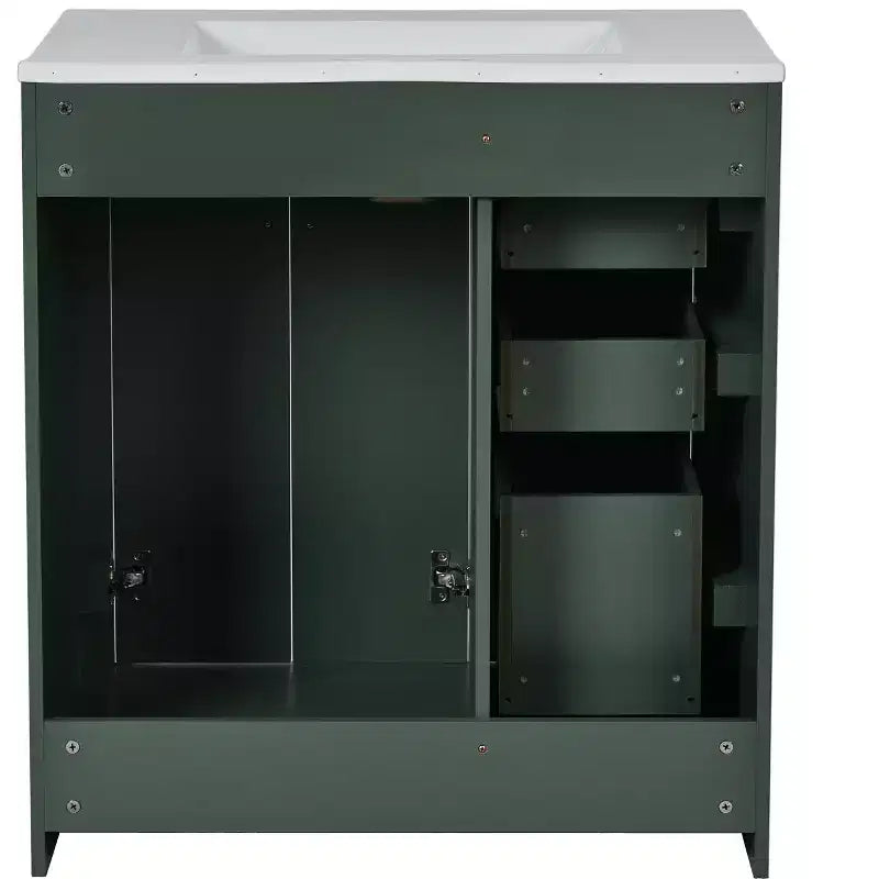 Meuble-lavabo simple de 30 po avec armoire et 3 tiroirs – Noir / Bleu / Vert / Indigo / Blanc