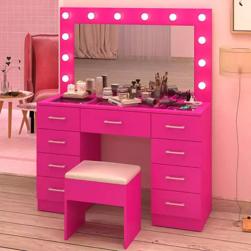 Ensemble de coiffeuse blanche