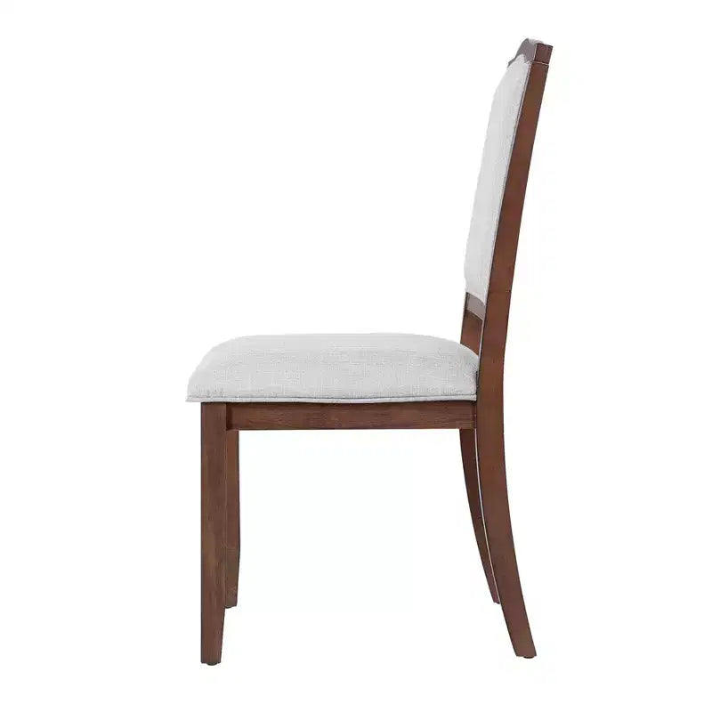 Lot de 4 chaises de salle à manger de style ferme avec dossier haut et assise rembourrée