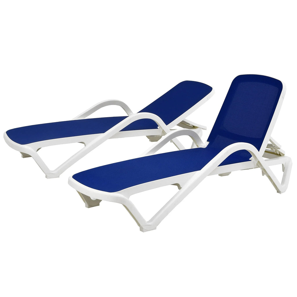 Ensemble de deux chaises longues Plymouth Collection toutes saisons - 195,6 cm