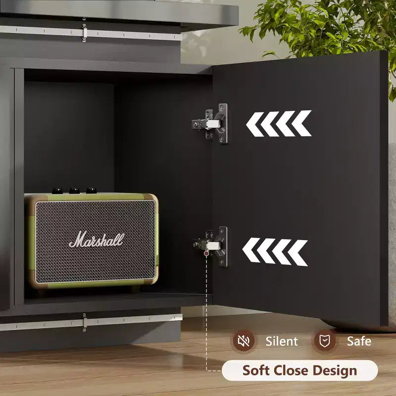 Meuble TV Skyzoo avec foyer électrique intégré, pour téléviseurs jusqu'à 80 pouces, avec lumières LED et 4 prises CA, console TV pour salon