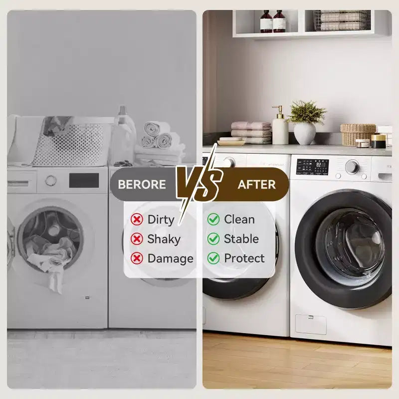 Comptoir pour lave-linge-sécheuse, dessus de machine à laver avec bord surélevé et tapis antidérapant pour le rangement des paniers à linge et l'organisation de la buanderie