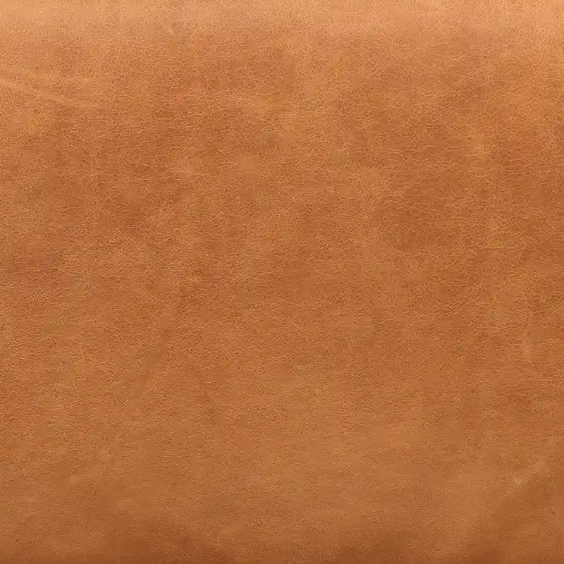 Ottoman Poly & Bark Jarmo avec table en noyer réglable – Cuir pleine fleur véritable italien