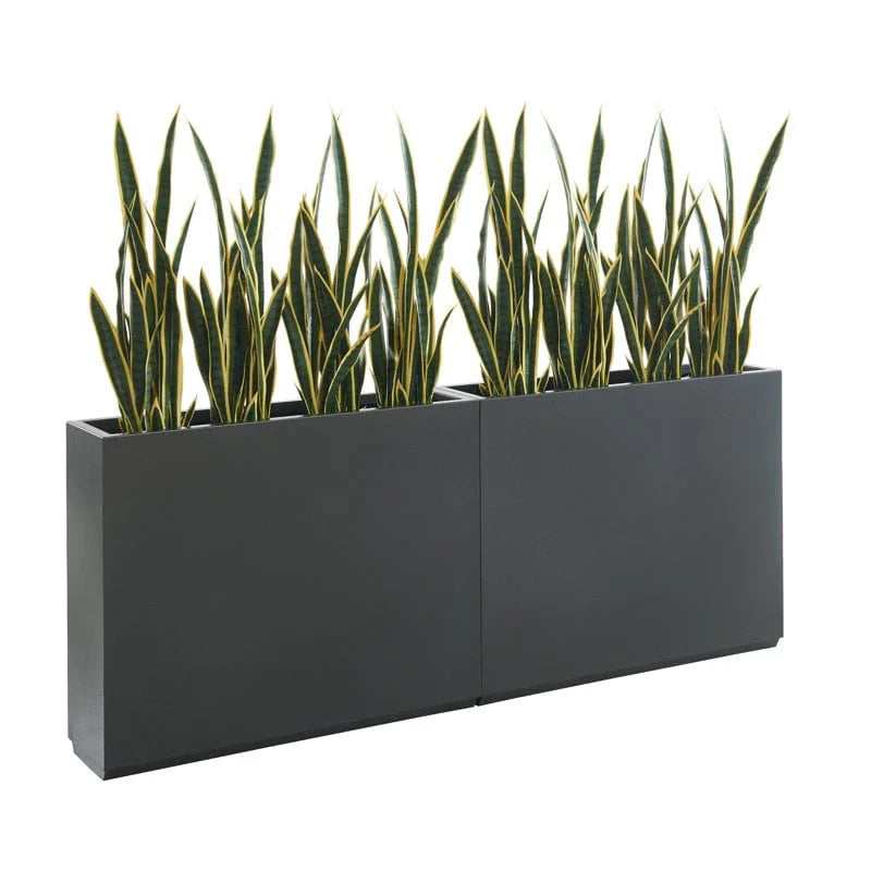 Jardinière Métallique Haute pour Plantes d'Extérieur, 38 po L x 10 po l x 30 po H, Longue et Haute Jardinière en Métal - 38x30x10