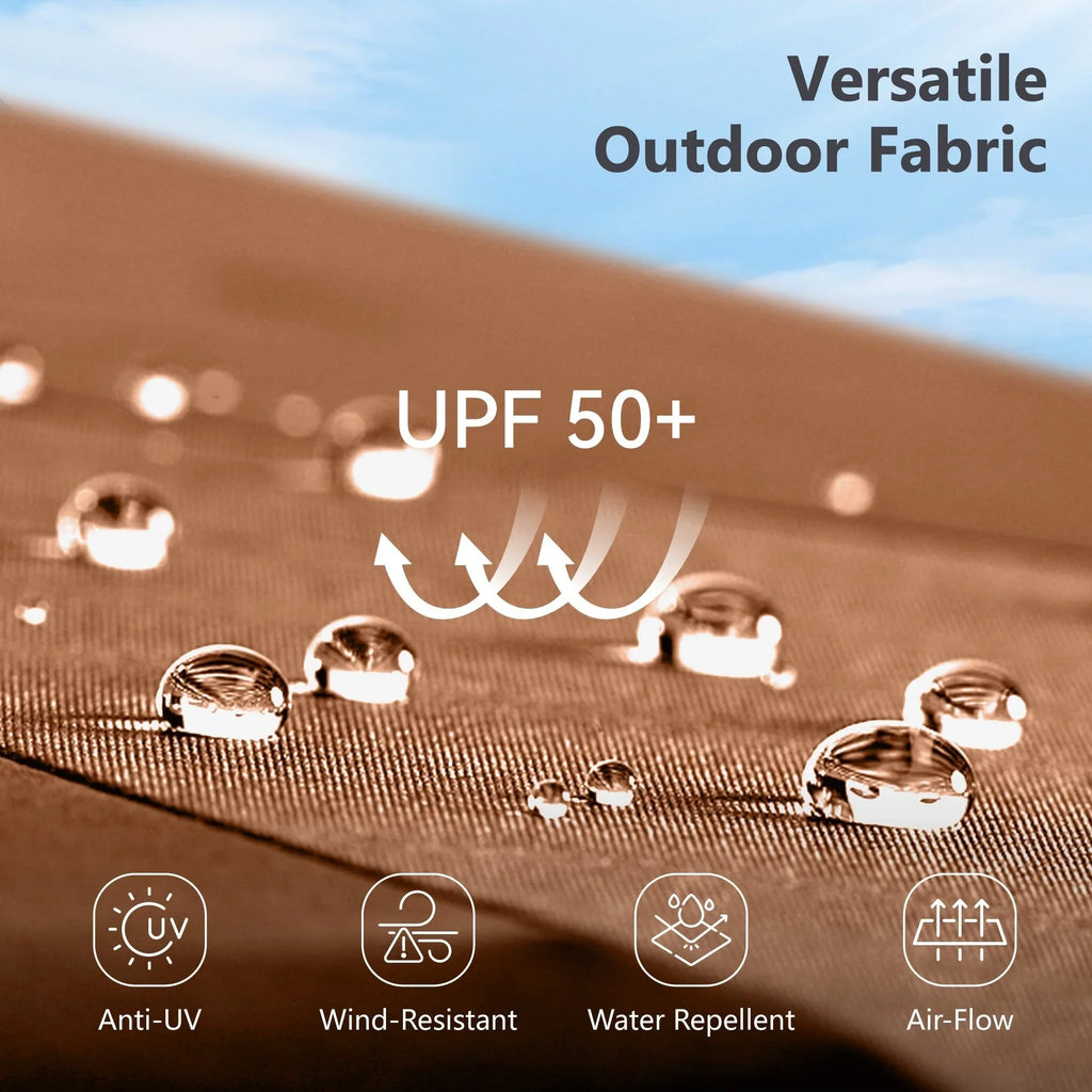MAISON ARTS Grand Parasol Double Face de 4,5 m avec Base Incluse pour Patio