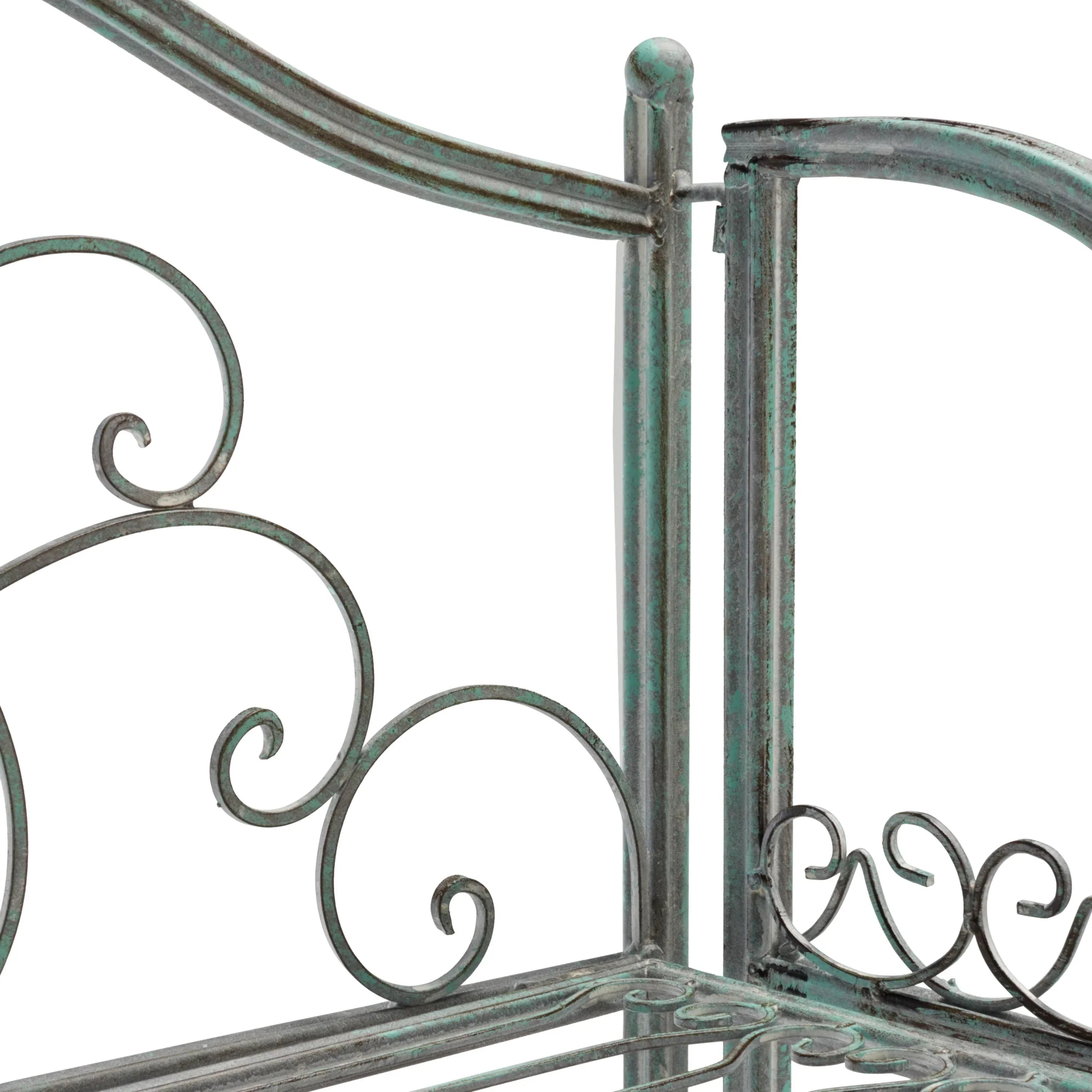 SAFAVIEH Bryn Étagère de boulanger d'extérieur victorienne en fer forgé à 4 niveaux - 63,5 cm l x 38,1 cm P x 160 cm H - 25L x 15P x 63H