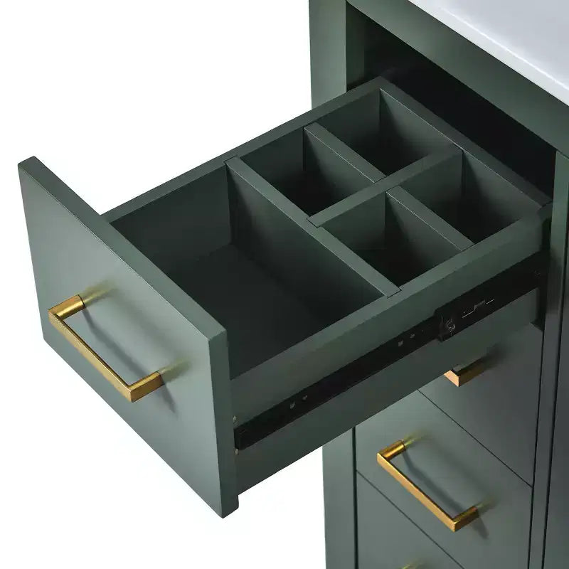 Meuble-lavabo simple de 30 po avec armoire et 3 tiroirs – Noir / Bleu / Vert / Indigo / Blanc