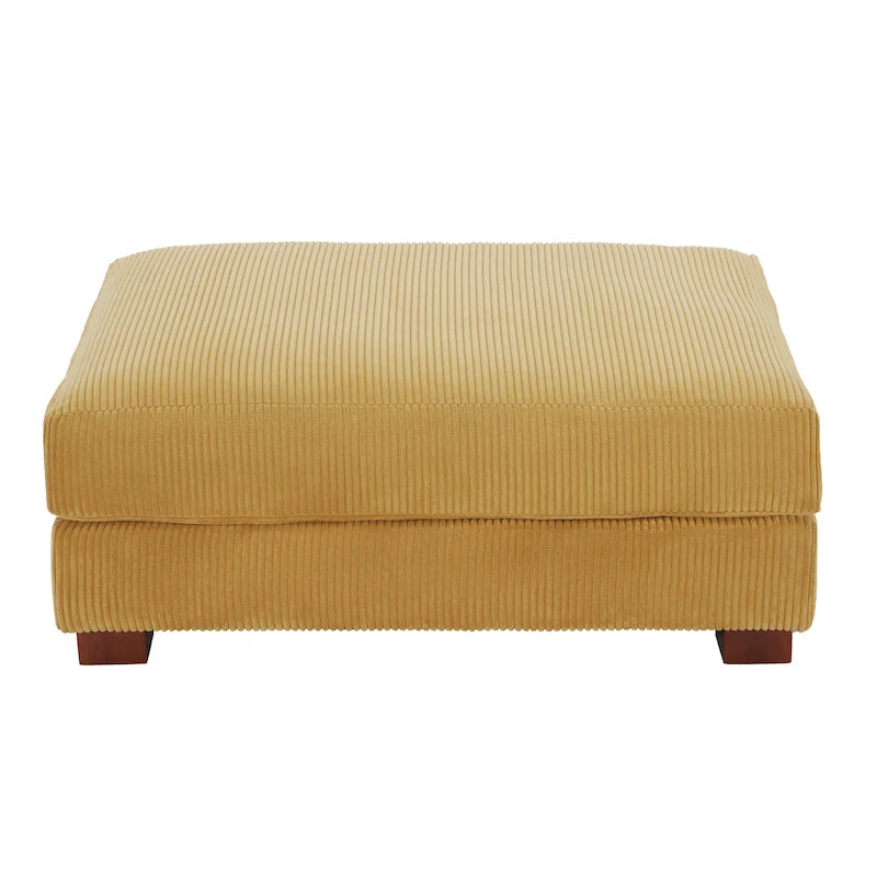 Pouffe d'appoint oversize en velours côtelé moderne
