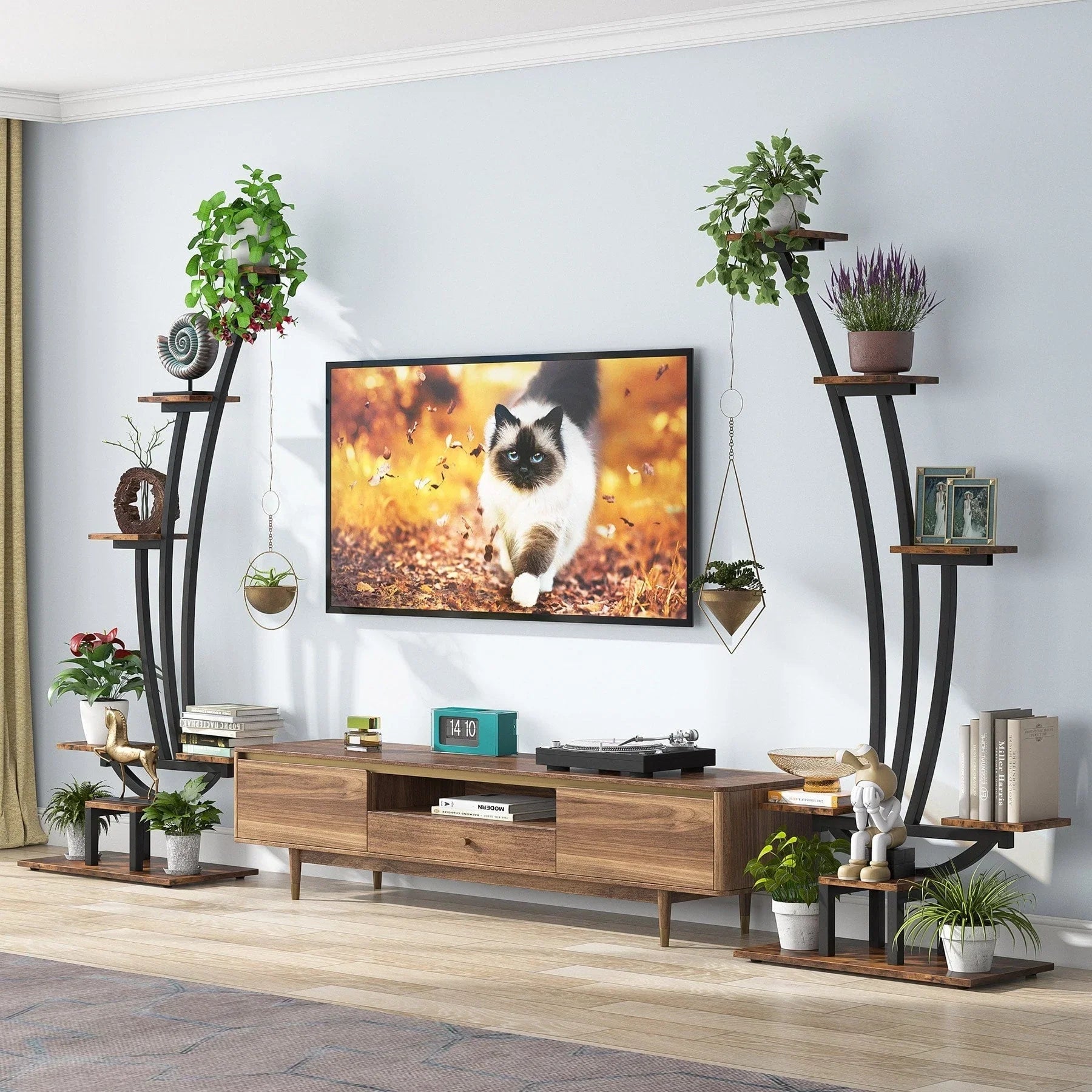 Étagère à plantes d'intérieur, porte-fleurs à 6 niveaux pour jardin - Lot de 2