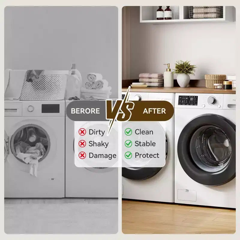 Comptoir pour lave-linge-sécheuse, dessus de machine à laver avec bord surélevé et tapis antidérapant pour le rangement des paniers à linge et l'organisation de la buanderie