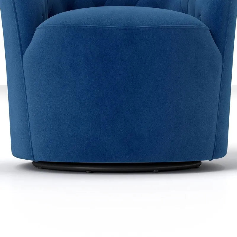 Fauteuil pivotant à 360 degrés en velours moderne SEYNAR avec dossier capitonné (lot de 2)