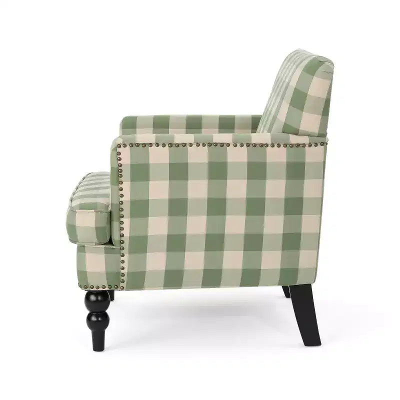 Fauteuil club contemporain Harrison Christopher Knight Home en tissu avec garniture cloutée