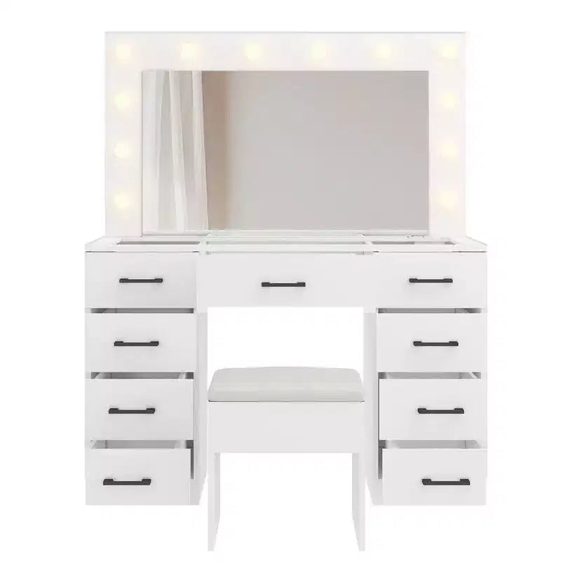 Ensemble de coiffeuse blanche