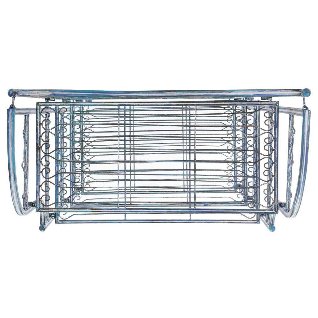 SAFAVIEH Bryn Étagère de boulanger d'extérieur victorienne en fer forgé à 4 niveaux - 63,5 cm l x 38,1 cm P x 160 cm H - 25L x 15P x 63H