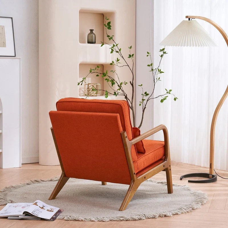 Fauteuil d'appoint rembourré Mid-Century Modern
