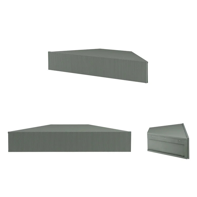 Meuble TV d'angle flottant de 119 cm, 3 étagères, style transitionnel, fixation murale gain de place