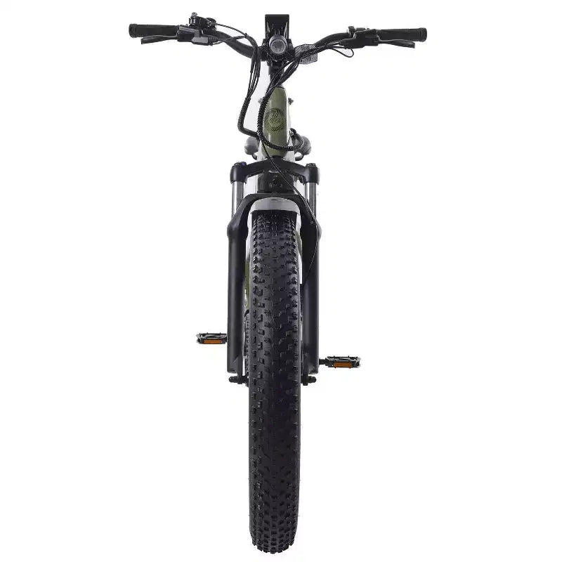 Vélo électrique hybride à pneus larges 26 pouces GOTRAX pour adulte à cadre ouvert - Vert