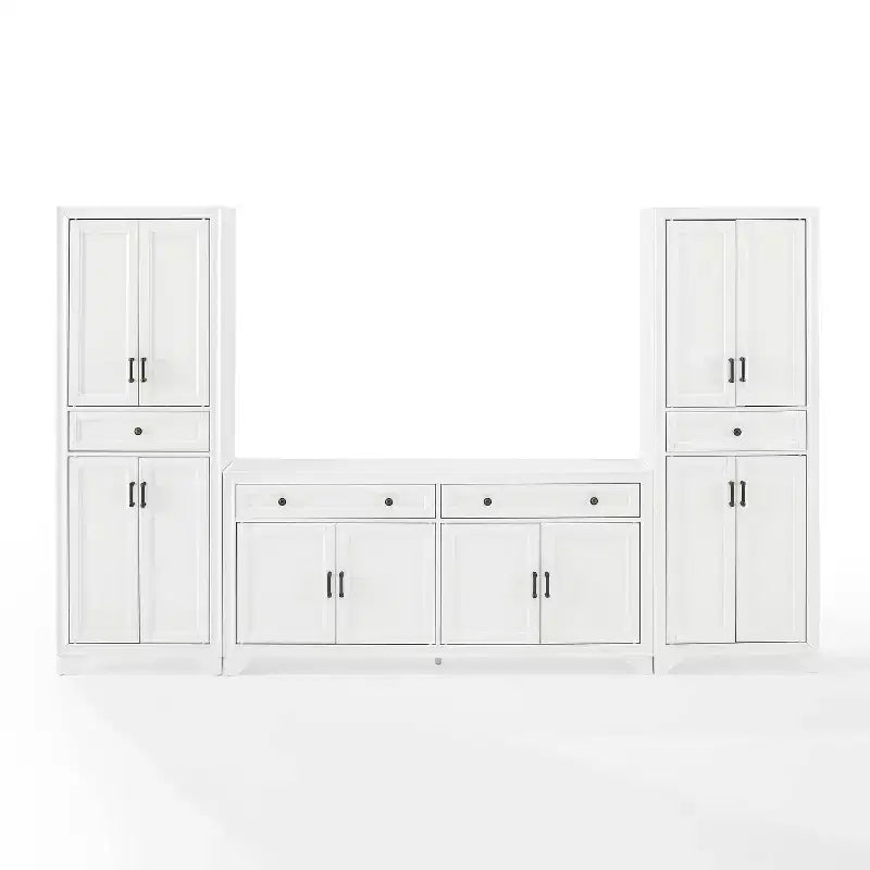 Ensemble buffet et garde-manger 3 pièces Tara aspect vieilli - Crosley