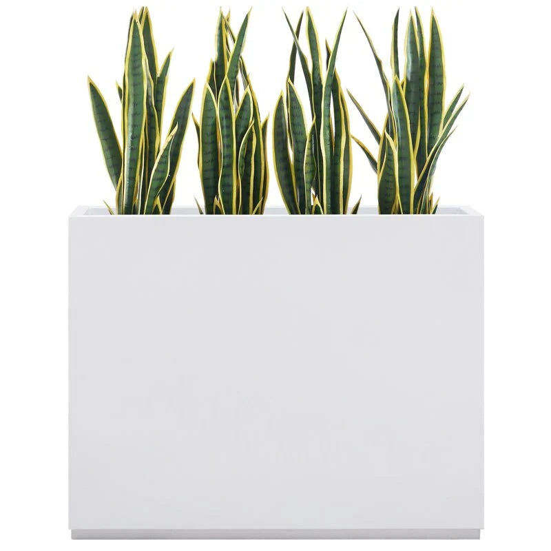 Jardinière Métallique Haute pour Plantes d'Extérieur, 38 po L x 10 po l x 30 po H, Longue et Haute Jardinière en Métal - 38x30x10