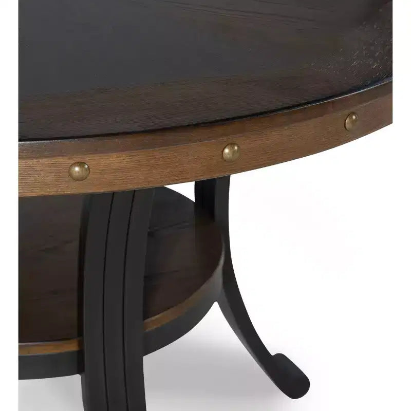 Round Dining Table - MDF Top with Powder-Coated Metal Frame, Seats 4